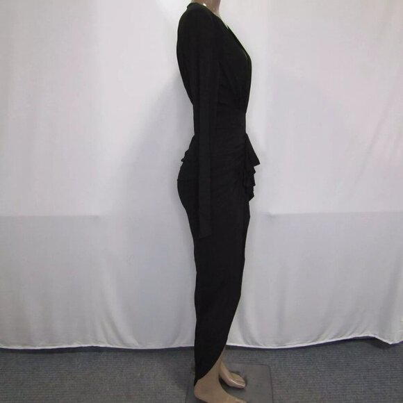NEW ALEXANDRE VAUTHIER Womens Maxi Dress Gathered Front Plunge V-Neck Size 8 40 - Picture 6 of 8